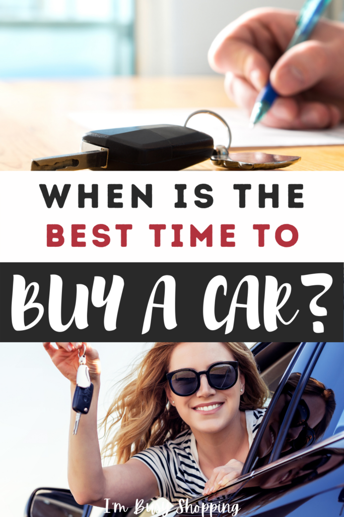 Pin showing the title When is the Best Time to Buy a Car? in the center