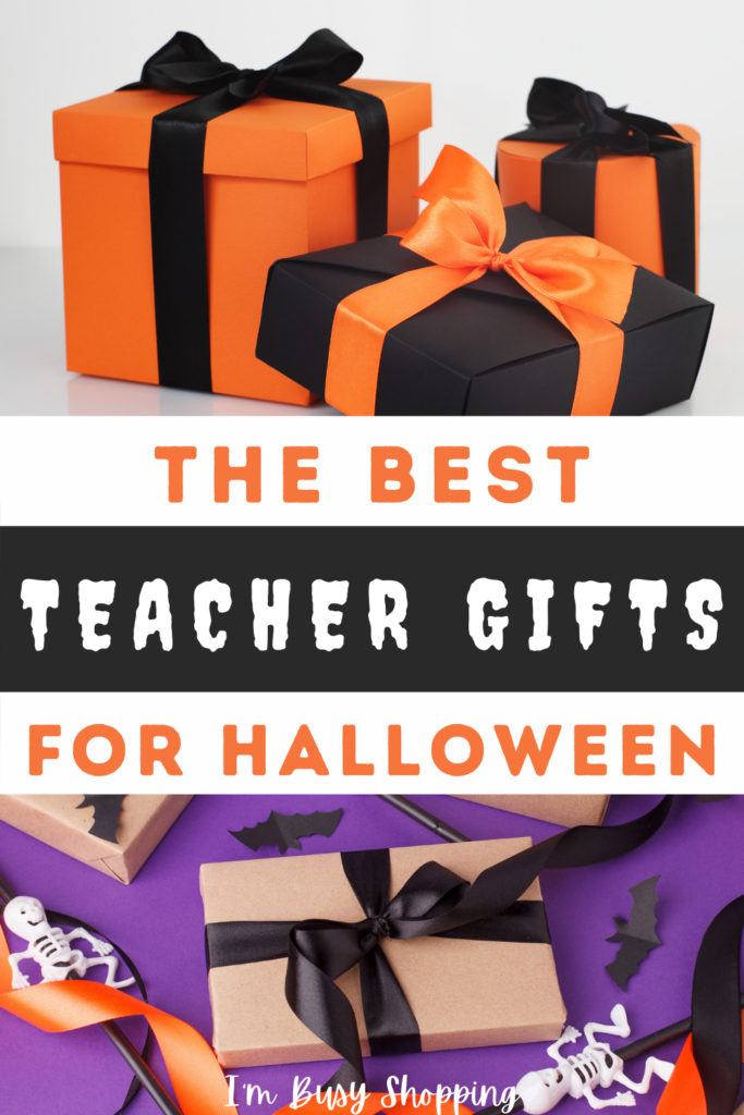 Pin showing the title The Best Teacher Gifts for Halloween