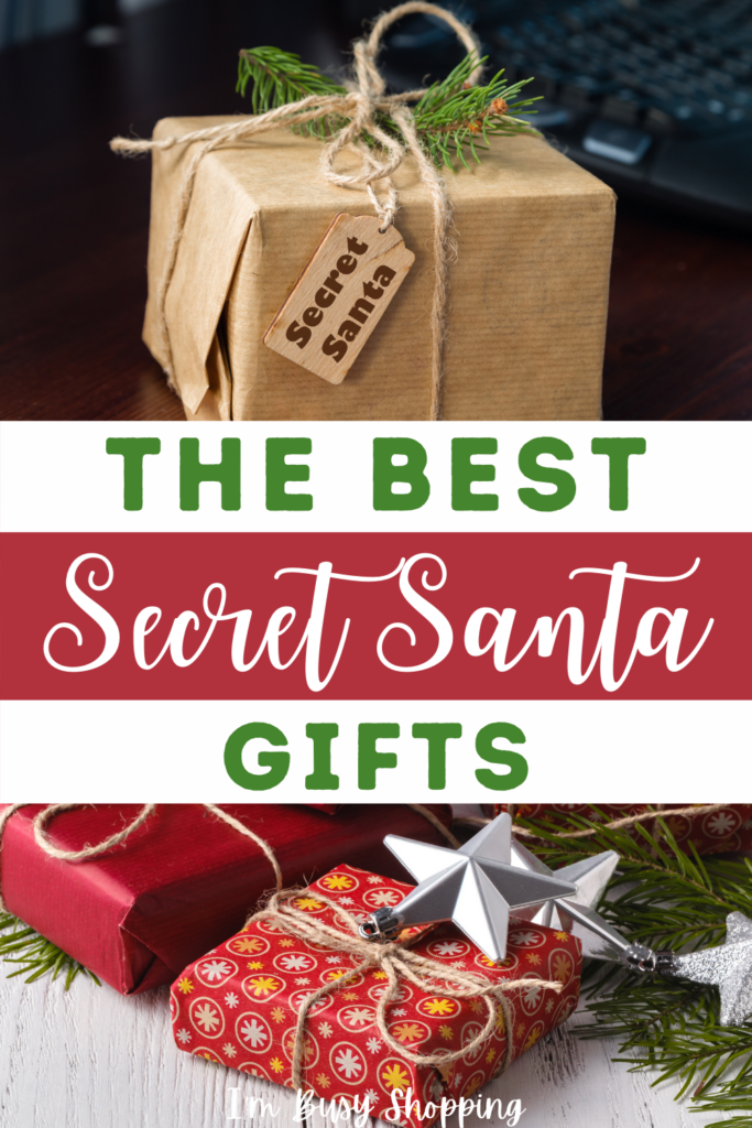 Pin showing the title The Best Secret Santa Gift Ideas
