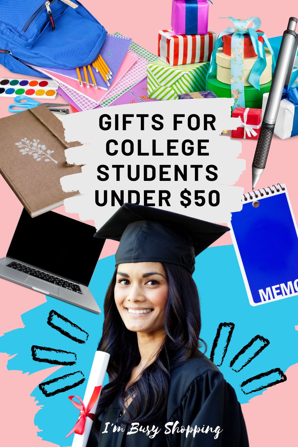 college student with gifts