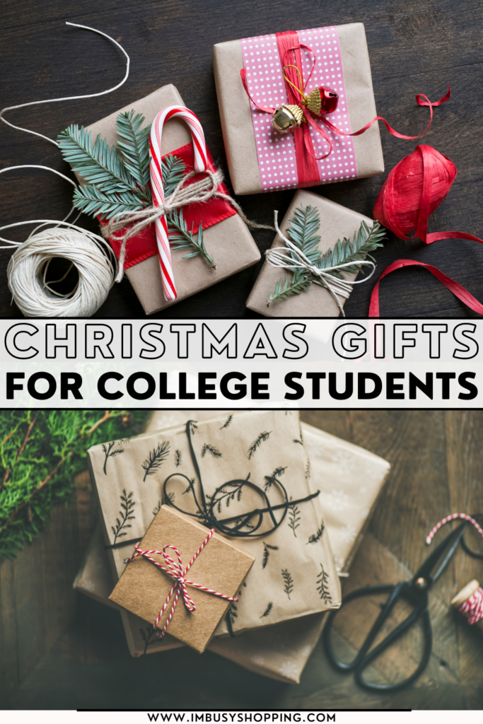 pin showing the Christmas gifts for college students. 
